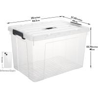 Caja de Almacenamiento de Plástico Transparente Segura y Duradera 90L*4 Diseño Apilable Resistente - details 2