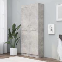 Armario de Libros Estante Estantería Soporte Almacenamiento Muebles Decoración Oficina Estudio Contrachapada Gris Hormigón 82,5x30,5x185,5 cm - details 1