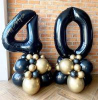 Globos de Lata de Número Dorado-Negro 38pcs Ideal para Fiestas de Cumpleaños de 40 Años - details 0