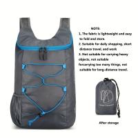 Bolso Plegable de Luz Exterior en Color Beige, Bolso Deportivo Ligero para Viaje y Senderismo con Almacenamiento, Mochila Pequeña Multifunción - details 12