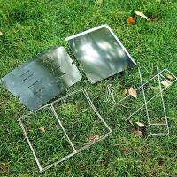 Estufa de cocina plegable portátil para exteriores, de madera para acampar, a prueba de viento, parrilla para barbacoa de montaña y mochilero - details 5