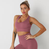Nessaj-Sujetador deportivo sin costuras para mujer, Top corto de color sólido para yoga, ropa activa para gimnasio, chaleco deportivo - details 5