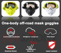 Gafas de Casco de Motocicleta VEMAR Máscara Facial Desmontable con Lente HD - details 1