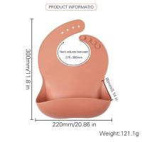 Baberos de silicona fáciles de limpiar, productos para bebés impermeables - details 1