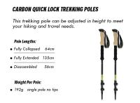 Palos de Senderismo Nórdicos Nuevos 195g/pc Alpenstock Telescópico Ultraligero Premium Carbono Ajustables con Bloqueo Rápido - details 2