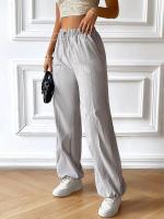 Pantalones elásticos de pierna ancha para mujer Ropa de moda de otoño y primavera - details 14