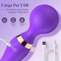 Vibración doble Vibradores potentes de doble uso para mujeres AV Magic Wand Estimulador de orgasmo del punto G Dildo Masturbador 2 motores 8 Vibrador 20 Modo USB Recargable Masajeador Juguetes sexuales femeninos para mujeres Adultos - details 4