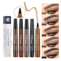 Lápiz líquido para cejas, sin decoloración delineador de cejas, maquillaje diario, 4 puntas - details 5