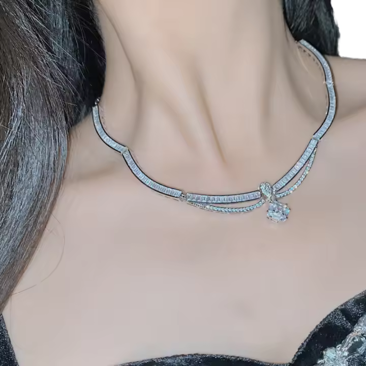 Collar de Diamantes de Carbono de Alta Calidad Diseño de Cuadrícula T, Lujo Ligero para la Industria Pesada - 1