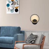Lámpara de Pared LED Goeco Aplique Pared Interior 12W Luz de Pared Redonda Iluminación de Pared Blanco Cálido 300 Material Metálico con Vidrio Ornamento Lente LED - details 15
