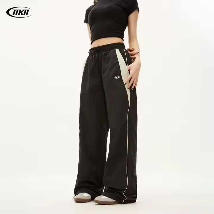 Pantalón Holgado de Moda Vintage Y2K Pantalones de Calle Casuales Hip Hop para Mujeres - 1