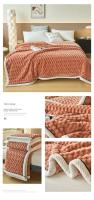 Manta cálida de terciopelo esponjoso para dormir, mantas suaves y cómodas de lana de Coral para la cama, manta gruesa cálida y acogedora para otoño e invierno, nueva - details 14