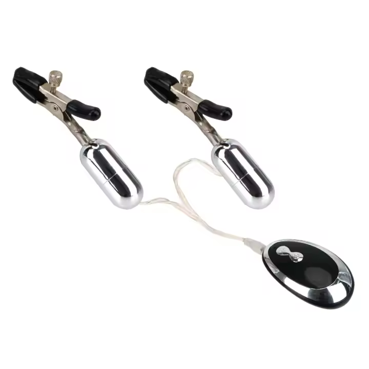 Vibrador de masaje Elf Mimi con Clip para pecho de 20 frecuencias, herramienta de juguete sexual para parejas con Clip para clítoris SM de doble vibración divertida, juego para adultos - 1