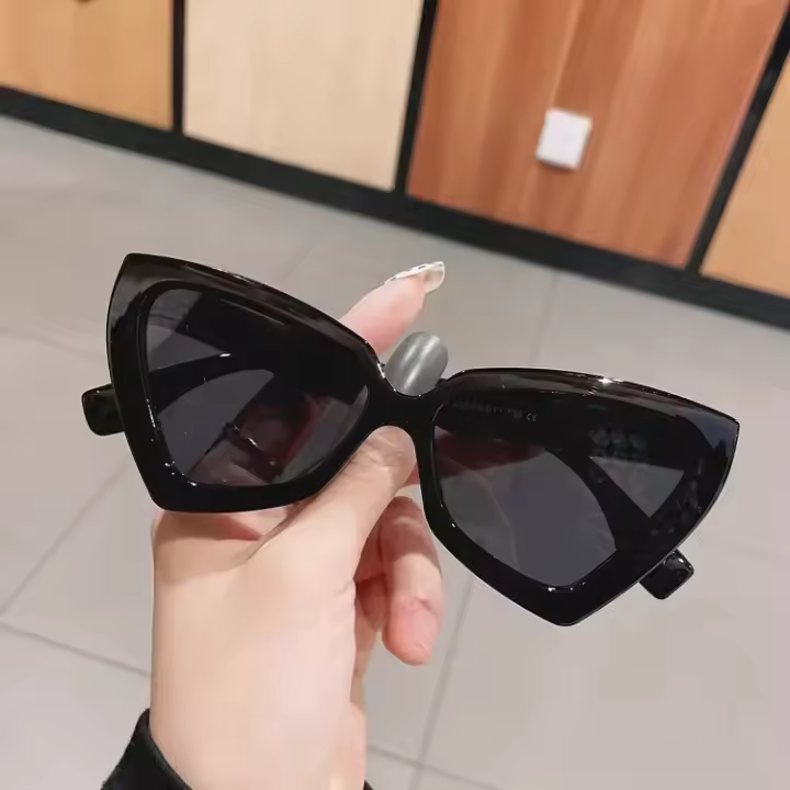 Gafas de Sol para Mujer en Forma de Ojo de Gato Montura Irregular de Lujo Populares - 1