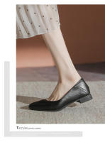 Zapatos de trabajo de suela blanda plana, nuevos zapatos individuales puntiagudos en verano de 2025, cuero suave, parte superior profesional cómoda, zapatos de prueba - details 7