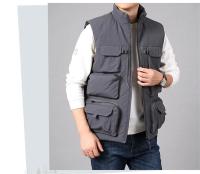Chaleco Cargo para Hombre Abrigo Táctico de Lana Gruesa sin Mangas, Traje de Trabajo con Bolsillos, 6XL, Novedad 2025 - details 1