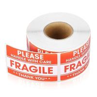 100 Uds pegatinas productos frágiles por favor manipule con cuidado suministros de bricolaje etiquetas de advertencia - details 2