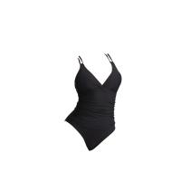 Bañador Sexy de una pieza para mujer, traje de baño elegante ajustado con cuello Halter, Color sólido, moda de verano, ropa de playa - details 6