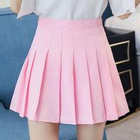Falda plisada blanca para mujer de cintura alta, cierre de cremallera, estilo preppy, moda estudiantil, danzas en negro - details 23