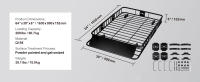 SucceBuy Cesta de carga para portaequipajes, portaequipajes en la azotea con extensión, portaequipajes universal para SUV, camión - details 2