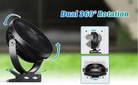 Ventilador de Escritorio USB Portátil Recargable, Velocidad Variable, Rotación de 360, Refrigeración para el Hogar y la Oficina - details 3