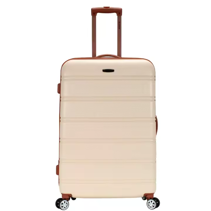 Equipaje Rockland Melbourne rígido expandible con ruedas giratorias, blanco, a cuadros grande 28 - 1