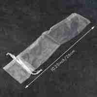 Abanico de mano plegable de Organza con cordón, bolsa blanca para fiesta, recuerdo de boda, bolsas de regalo, 50 piezas - details 5