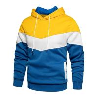 Sudadera con capucha de retales para hombre, ropa informal holgada de lana, ropa de calle cálida, moda masculina, prendas de vestir deportivas de otoño e invierno - details 12