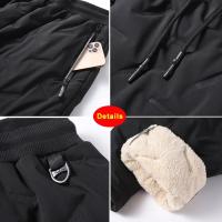Pantalones de algodón de invierno para hombre, pantalones informales impermeables con bolsillo con cremallera, pantalones cálidos de lana gruesa, pantalones de esquí para correr al aire libre a prueba de frío 7XL - details 8