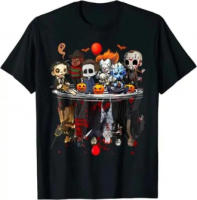 Personaje de película de terror Disfraz de Halloween Camiseta de regalo Camiseta gráfica gótica top Camisa de manga corta - details 0