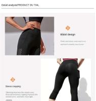 Pantalones cortos deportivos para mujer, pantalones cortos de cintura alta con bolsillos laterales para correr, yoga, gimnasio y secado rápido - details 7