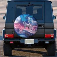 1UDS cubierta antideslizante de neumático de repuesto de animal de cuero PU de PVC de vaca de ciervo de lobo de estilo de coche personalizado - details 8