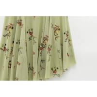 Moda clásica personalizada para mujer, midi de malla estampada - details 7