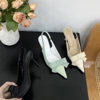 Stiletto tacones altos bolsa francesa cabeza sandalias zapatos de hadas nuevo temperamento arco puntiagudo solo zapatos - details 38