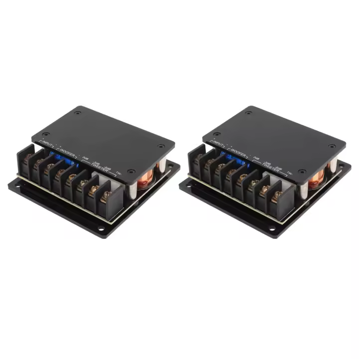 Divisor de frecuencia de altavoz, protección contra sobrecorriente de 120W, cruzado de Audio Universal de 2 vías para coches, 2 uds. - 1