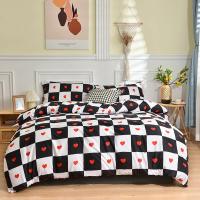 Súper King Seda de Cama con Estampado de Mármol Negro Funda de Edredón Simple Estilo Muebles de Dormitorio Conjunto de Ropa de Cama 220x240 - details 1