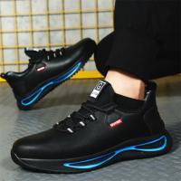 Zapatos de trabajo de seguridad con aislamiento de 6KV para hombres y mujeres, zapatos de cuero negros impermeables, zapatos de cocina antideslizantes, botas indestructibles - details 36