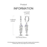 Pendientes coloridos de plata de circonio, cruz, calavera, torre de hierro, pluma estilográfica, taza de café, estrellas, regalos de mujer, joyería de boda - details 23