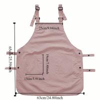 Delantal de limpieza ajustable de alta calidad, delantal impermeable de poliéster con bolsillos, delantal de cocina transpirable anticontaminación para el hogar - details 0