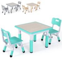 Juego de mesa y 2 sillas para niños, muebles de grupo para asientos infantiles, altura ajustable - details 1