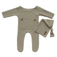 Conjunto de Gorro y Sombrero para Bebé Accesorios de Recién Nacido Gorro de Mono de Punto con Cola Larga Kit de Fotografía para Niños 2 pcs - details 2