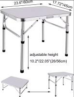 Mesa de Camping Plegable Portátil para Interiores/Exteriores Balcón, Mercado, Cocina - details 1