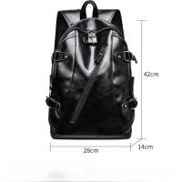Mochila Casual Vintage de Cuero PU Suave Gran Capacidad Impermeable Bolsa de Hombro para Laptop - details 1