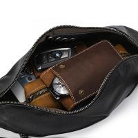 Bolso de pecho de cuero de vaca suave para hombres, paquete de pecho de cuero genuino, bandolera pequeña, bolso antirrobo, café - details 38