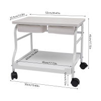 Baño de pies para uñas, Spa, carrito portátil para pedicura, manicura, masaje, blanco nuevo, 50x42x47cm/19,69x16,54x18,5 pulgadas - details 4