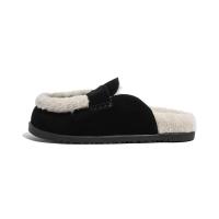 Zuecos de felpa cálidos para invierno y nieve para mujer, zapatos informales de piel para mujer con suela gruesa antideslizante para exteriores, zapatillas tipo mula - details 5