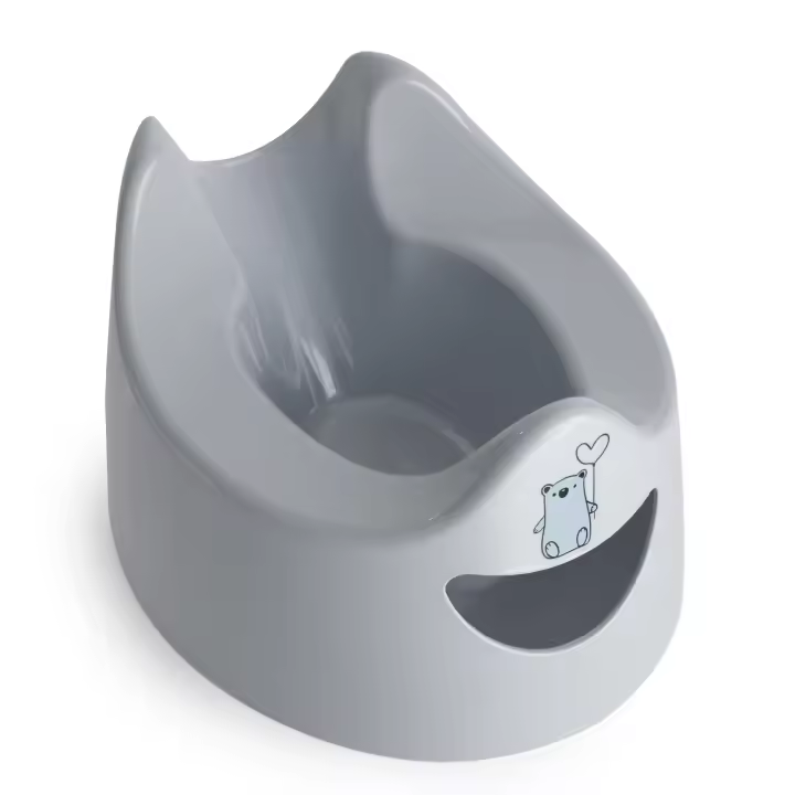 Taburete de Inodoro para Mamá y Bebé Gris Potty Chair para Hogar - 1