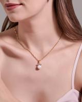 Collar de Lujo Sencillo con Doble Forma de Corazón Cadena con Colgante de Circonita de Cristal Exquisito Joyería de Boda, 2023 - details 7