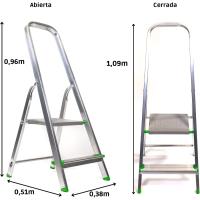 Escalera de Aluminio Antideslizante Ligera y Resistente 6 Peldaños con Gancho de Pared Multiusos - details 12
