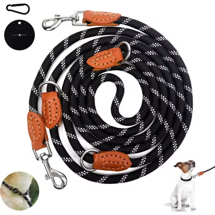 Correas de Perros, 3m Correa para Perro Ajustable en 5 Longitudes Correa Perro con Banda Reflectante, Correa de Adiestramiento p - 1